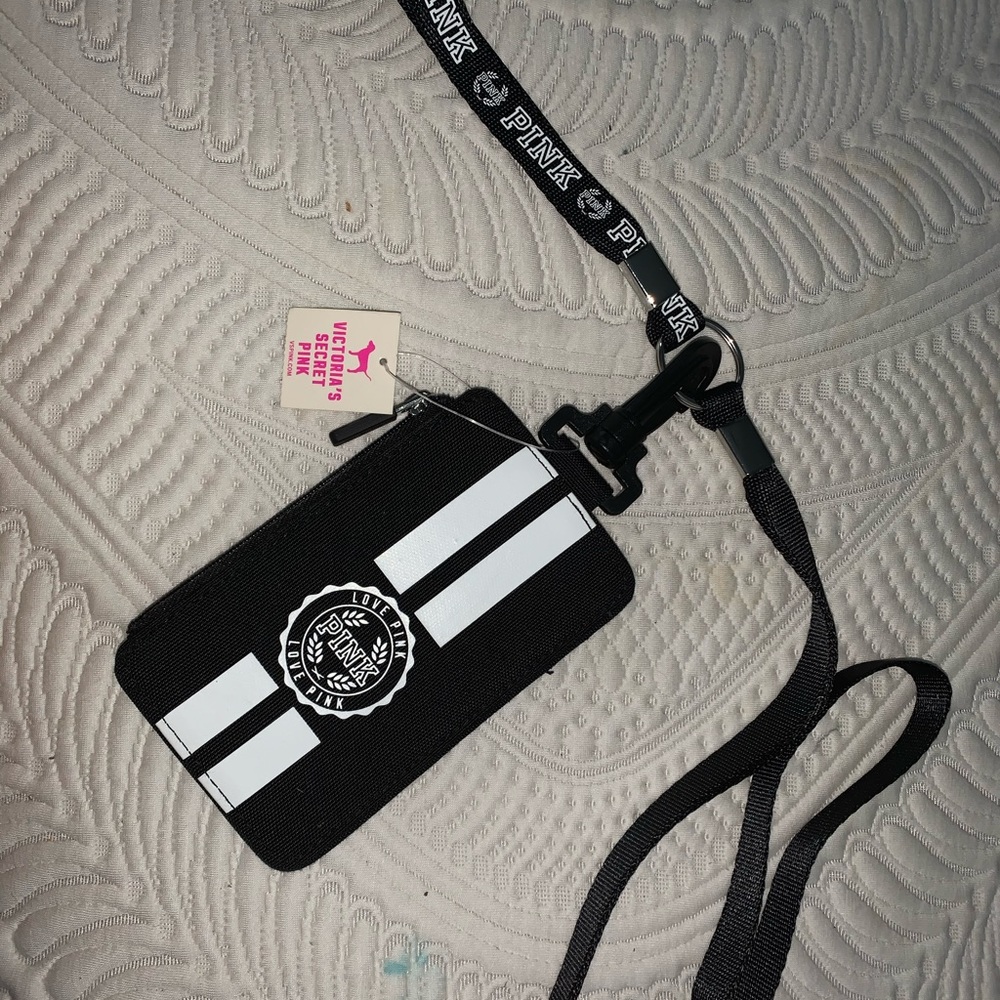 VICTORIAS SECRET PINK LANYARD BLACK